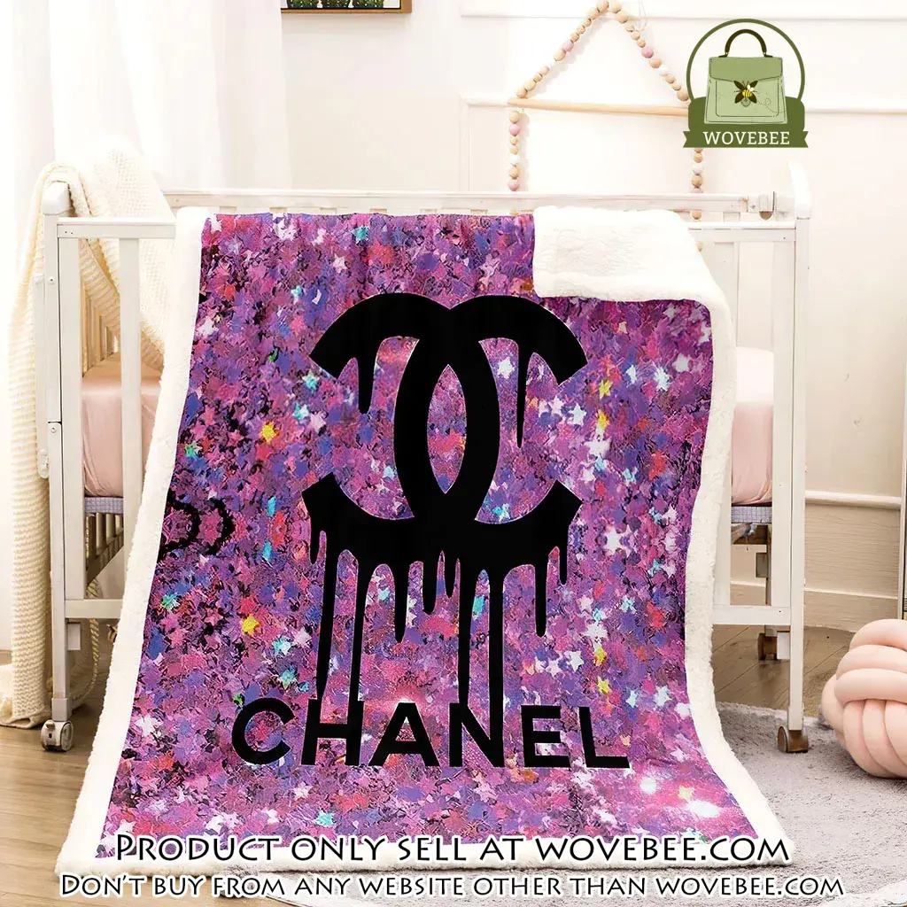 Chanel rainbow luxury brand premium blanket fleece home decor wvb4851199